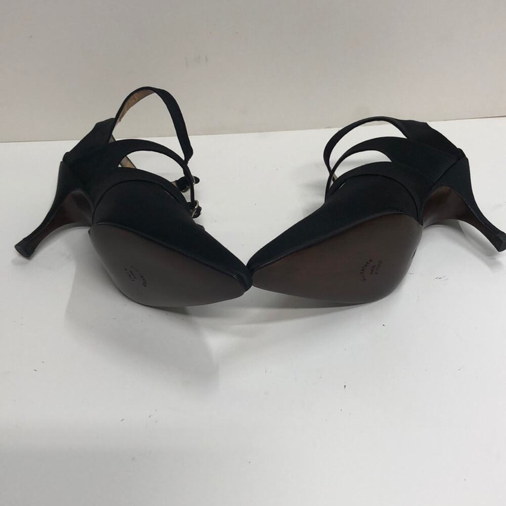 Ombeline Made in Italy Black Satin High Heel - Picture 4 of 4